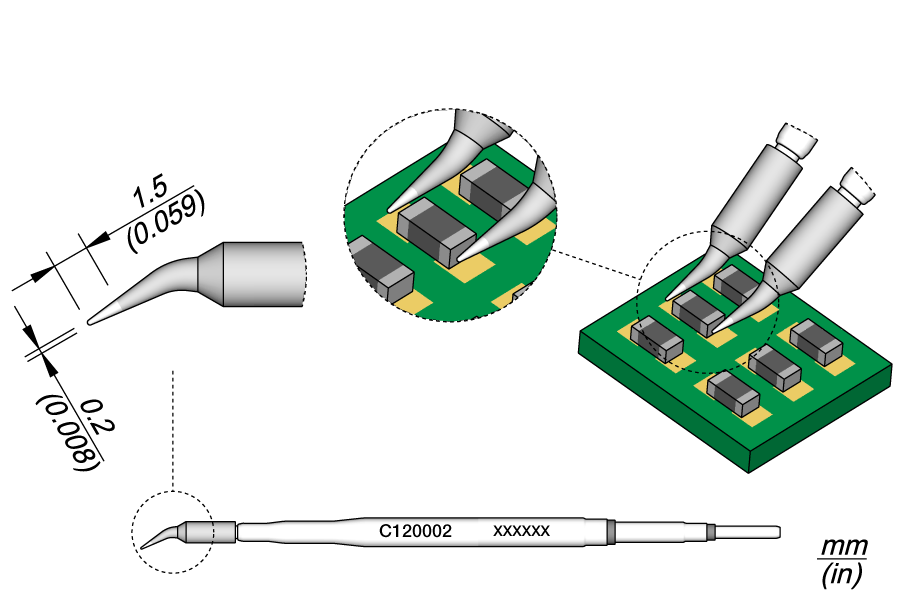 C120002 - Conical Bent Cartridge Ø 0.2